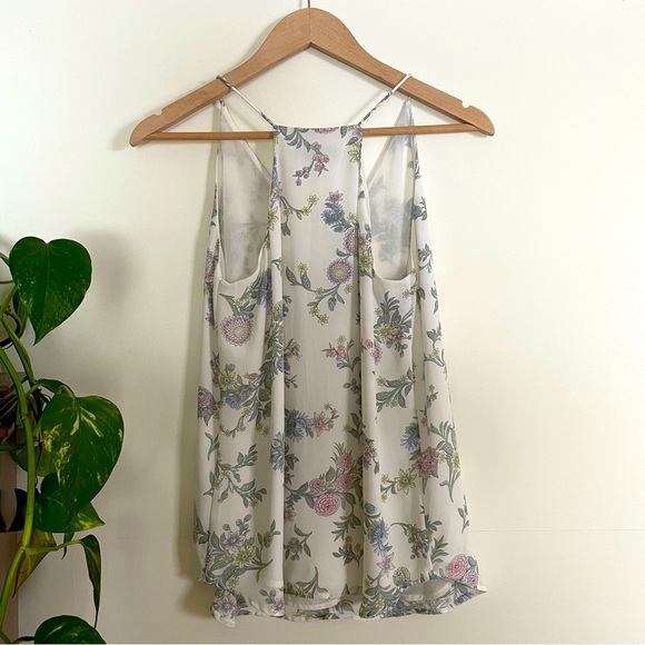LOFT Pastel Floral Print Halter Style Cami Blouse - Picture 11 of 12